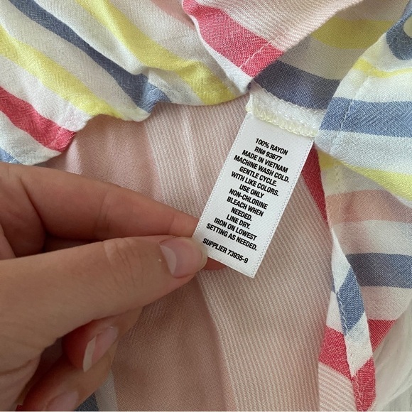 Ana colorful Striped Popover Blouse - Picture 3 of 4